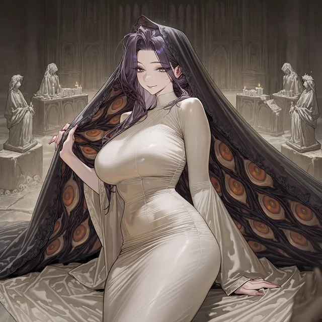눈기관이 열린 생체막을 두른 천개의 눈을 접은 신부